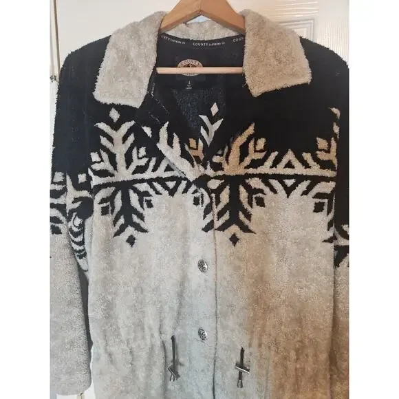 Vintage County Clothing Co. sherpa-style jacket, made in Canada Size Large Fall - Picture 2 of 10